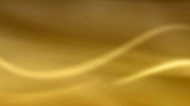 Abstract background motion video with smooth golden waves.