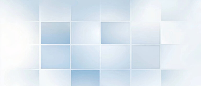 Light blue and white geometric grid background with subtle gradients, creating a clean, modern, abstract pattern of squares and rectangles