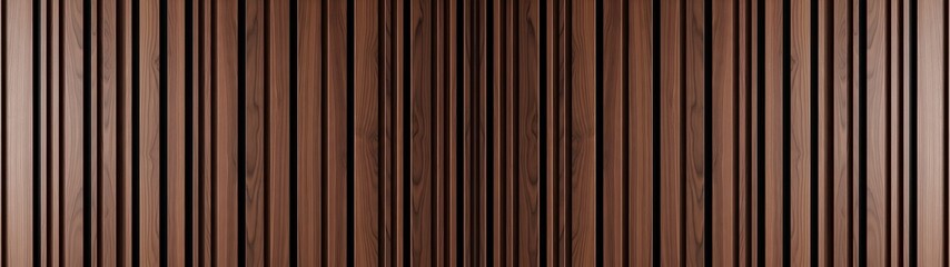 Fototapeta premium Dark Walnut Wood Slat Wall Texture Background