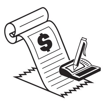invoice vector silhouette icon