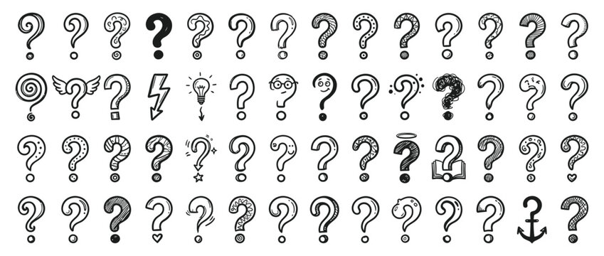Doodle Question Marks Collection