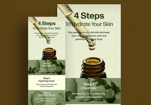 Beige and Green Modern Skincare Email Newsletter