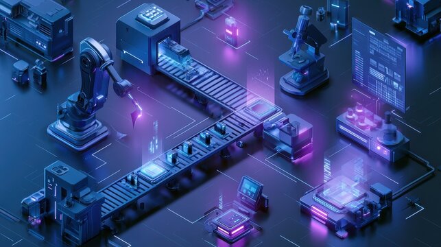 control guides machine with robotics while operations process production and manufacturing strengthen productivity reporting