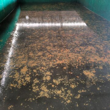 Wastewater Treatment Basin Surface Texture and Sludge Background, Environmental Concept