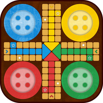 Premium Wooden Ludo Board Classic Family Board Game Illustration