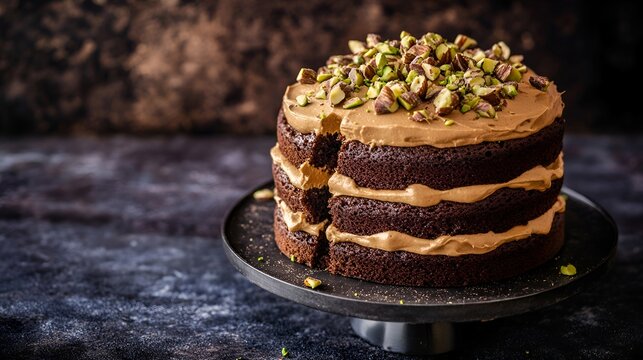 chocolate cake on a plate