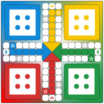 Ludo Board Game Asset &ndash; Premium Four Player Board Template for Digital Games