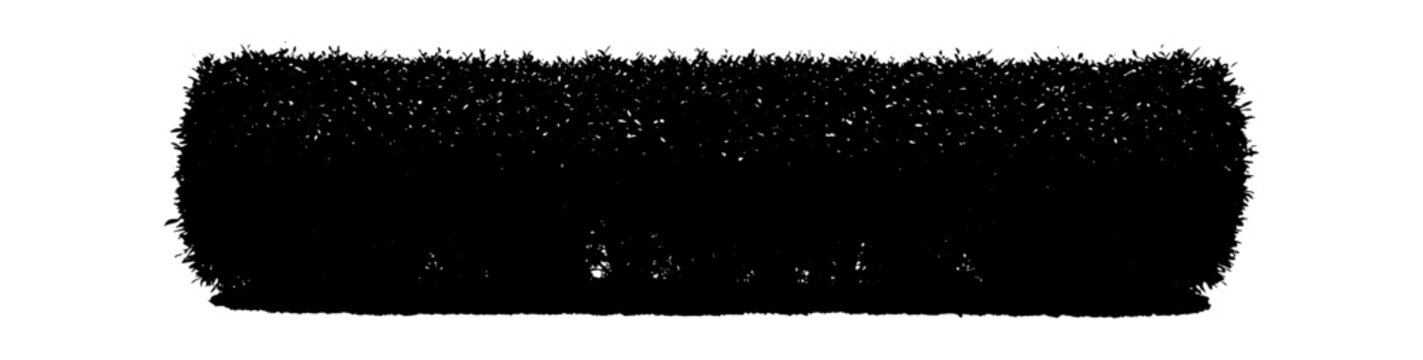 Black rectangular banner with rough fuzzy texture isolated on transparent background, Vector