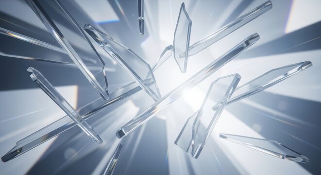 Abstract geometric ice crystal fractal pattern
