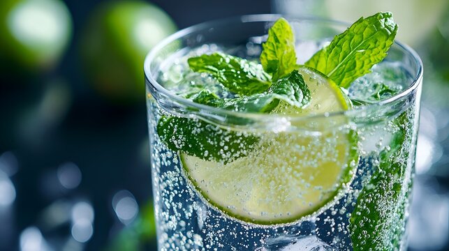 mojito cocktail with lime
