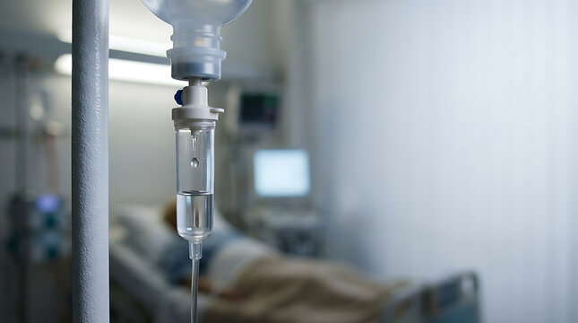 Intravenous drip in hospital room setting 2.