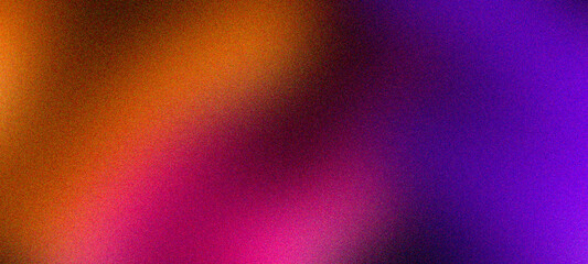 Dynamic and textured abstract background showcasing a beautiful gradient of warm orange, vibrant fuchsia, and deep violet tones, perfect for modern digital art for cover, banners, header design