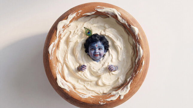 Shree Krishna for Janmashtami, Makhan Chor, Bal Krishna, Cute