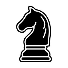 Black chess knight piece icon  © Mst Marjahan