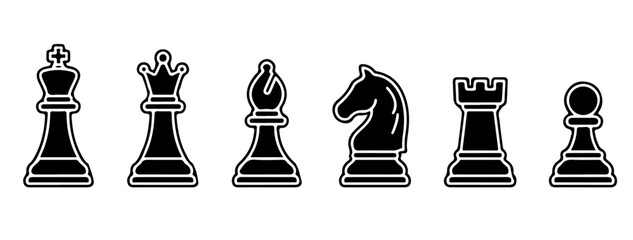 Set of black chess pieces © Mst Marjahan