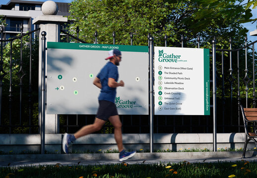 Park Yard Sign Mockup