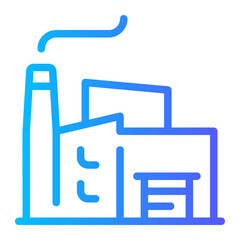 Fototapeta premium factory gradient icon