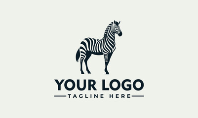 Obraz premium Minimalist Zebra Vector Logo Template for Modern Business Branding