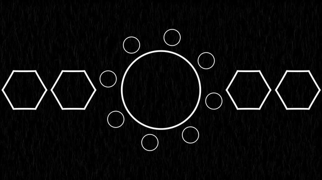 Minimalist Geometric Motion: Abstract Hexagon & Celestial Circle Animation Background