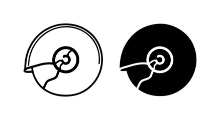 Minimalist snail shell vector icon, black and white spiral design, nature-inspired graphic element © Emon