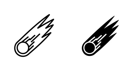 Meteorite Icons, Comet Vector Graphics, Space Debris Symbols, Celestial Body Illustrations © Ripa