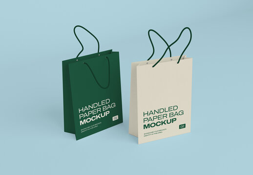 Handled Gift Bag Mockup