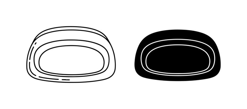 Goggle Lens, Eyewear Lens, Swimming Goggles, Ski Goggles, Protective Eyewear, Vector Icons