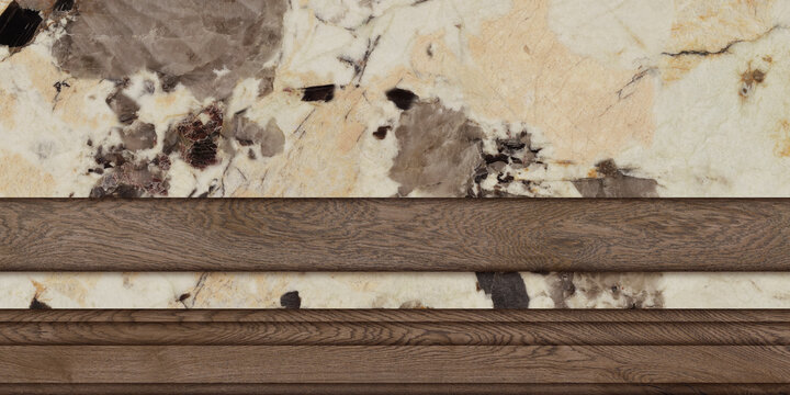 Luxury marble and natural wood texture combination with elegant stone patterns, ideal for premium interior design, ceramic tiles, furniture surfaces, and decorative wall panels.