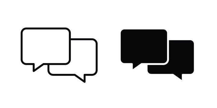 Discussion chat icon flat pictograms pack