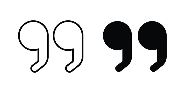 Quote right icon flat pictograms pack