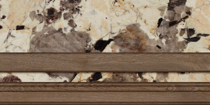 Luxury marble and natural wood texture combination with elegant stone patterns, ideal for premium interior design, ceramic tiles, furniture surfaces, and decorative wall panels.