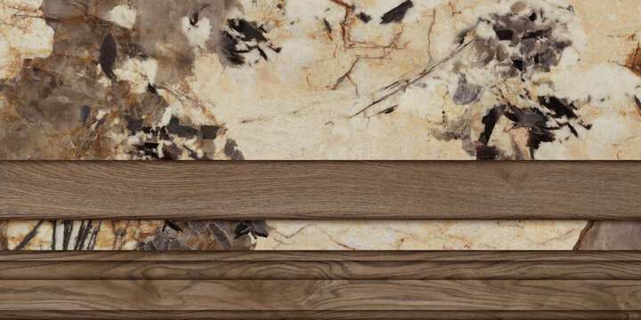 Luxury marble and natural wood texture combination with elegant stone patterns, ideal for premium interior design, ceramic tiles, furniture surfaces, and decorative wall panels.