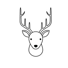 Naklejka premium Deer Head Icon