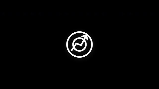 Premium productivity hub line icon animation with smooth reveal and seamless loop. Ideal for efficiency, workflow management, organization, and business performance projects.
