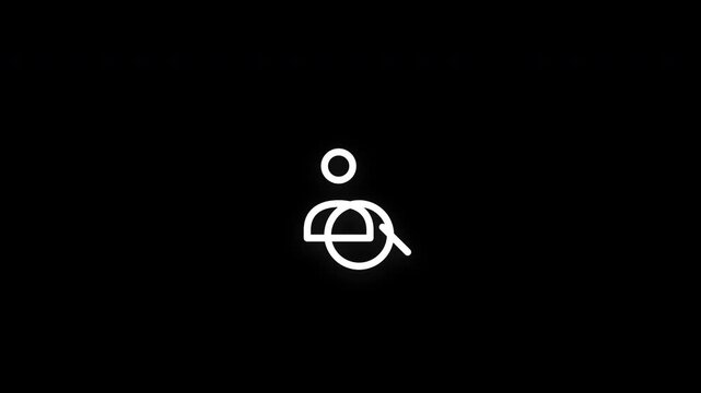 Premium recruitment line icon animation with smooth reveal and seamless loop. Ideal for hiring, talent acquisition, human resources, and workforce management projects.
