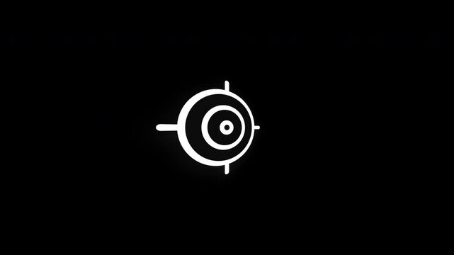Premium target line icon animation with smooth reveal and seamless loop. Ideal for goal setting, achievement, business strategy, performance, and success projects.