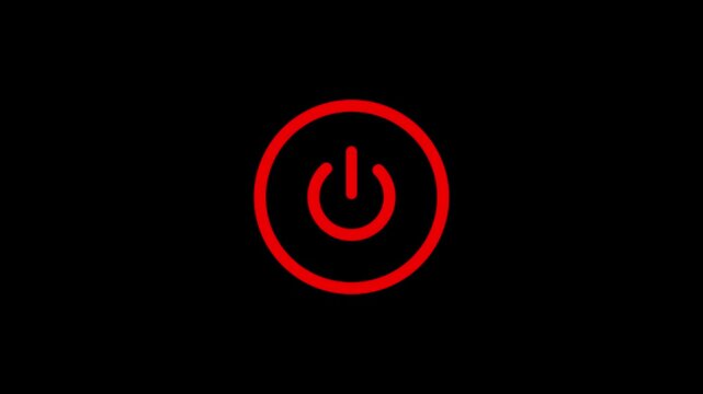 Power button symbol completely.Representing the universal symbol for turning devices on or off and indicating power status.