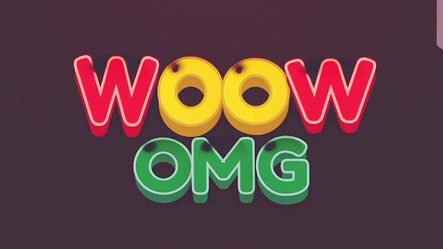 The words 'WOW' and omg