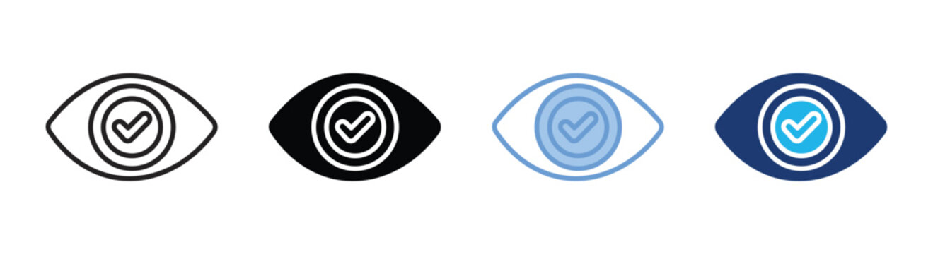 Positive vision icon set multiple style collection