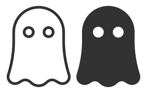 ghost icon set vector illustration on transparent background