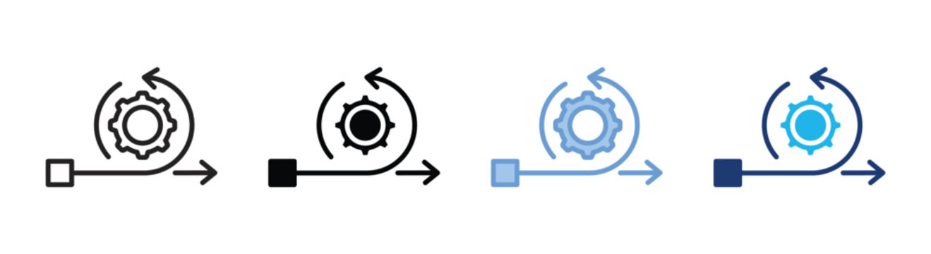 Agile future icon set multiple style collection