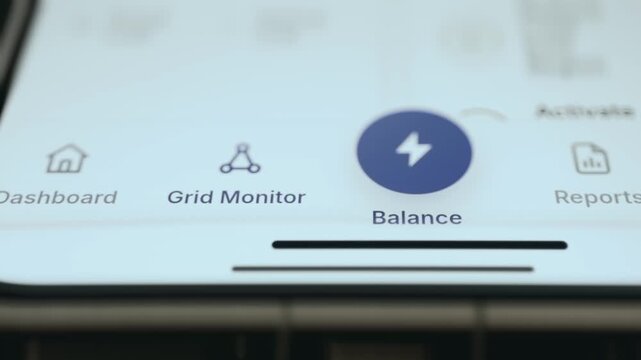 Grid Management App Navigation Bar with Grid Monitor Tab Selected