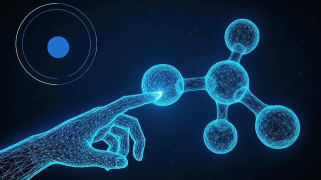 Microscopic sperm cells swimming in dark space with glowing nuclei biology microscope