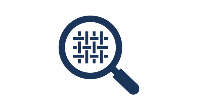 Magnifying glass with QR code.