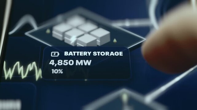 Battery Storage Node Holding 4,850 MW at 10 Percent Charge