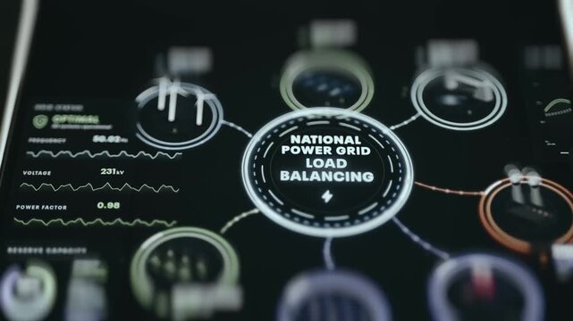 National Power Grid Load Balancing Hub With Voltage and Power Factor