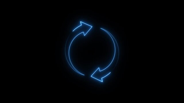 Circular arrows symbols rotate sequentially to indicate active browser reloading tasks. Smart mobile application interfaces incorporate this arrows tracking vector. Arrows markers loop around.