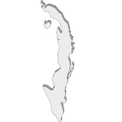 3D map dimension - continent North America country Cuba © badrpost
