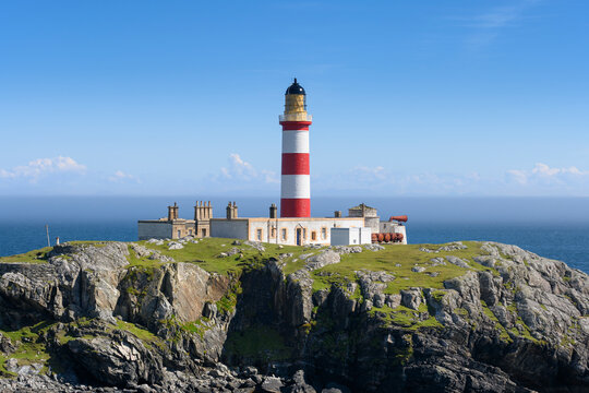 UK, Scotland, Eilean Glas Lighthouse on Scalpay island