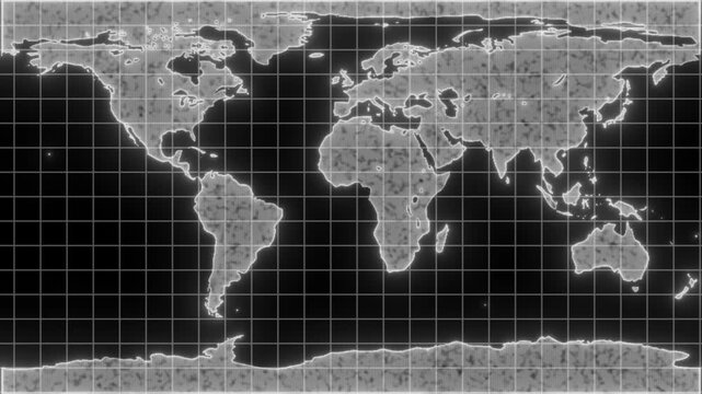 White color moving grid lines modern designloopable  world map background